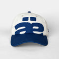 blaenk cap navy and ecru with embroidered æ logo