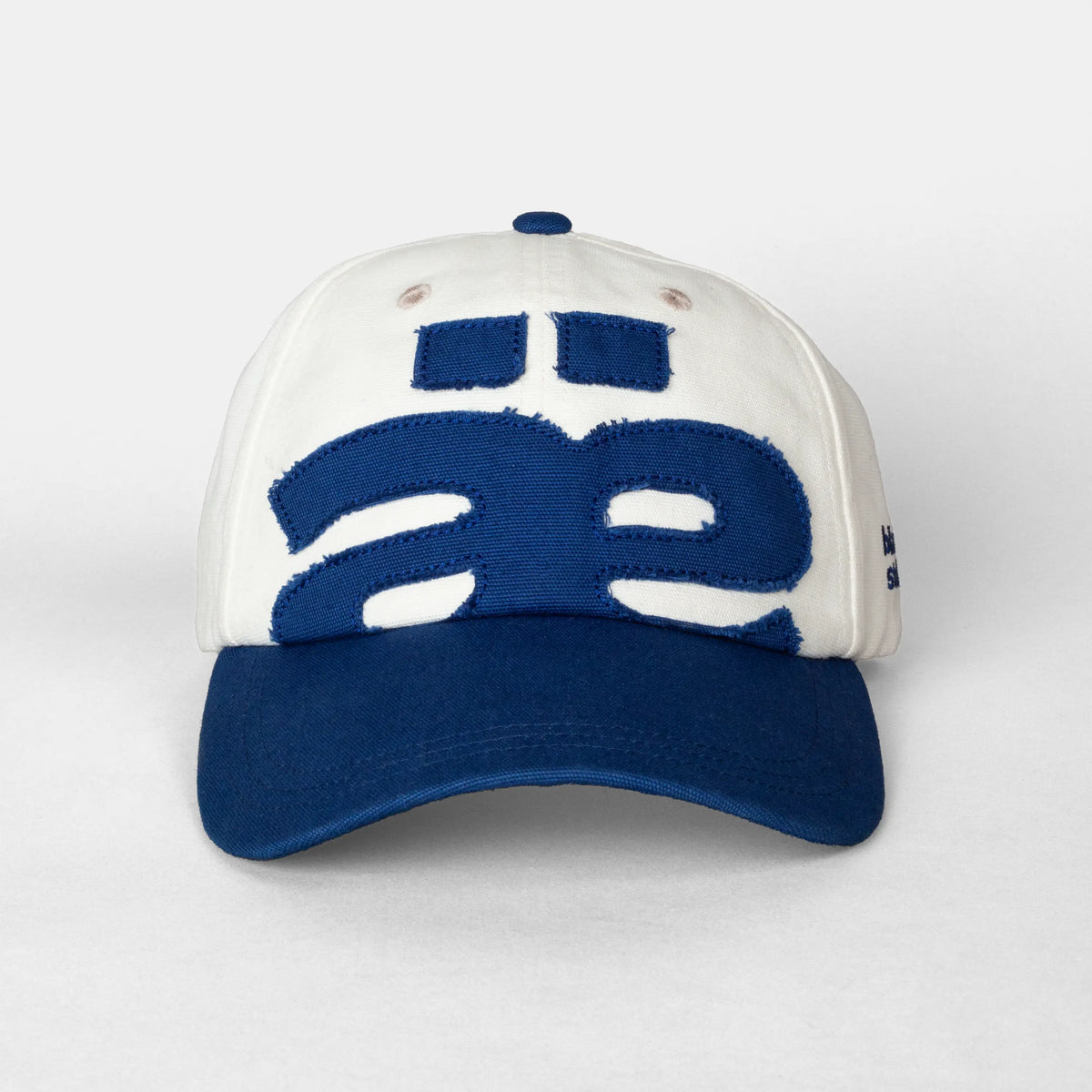 blaenk cap navy and ecru with embroidered æ logo