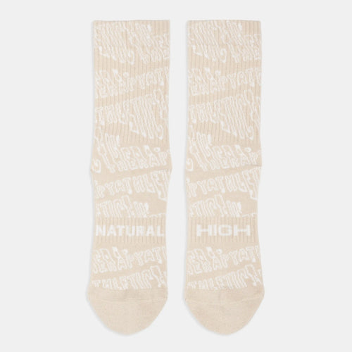 ATHLETIC THERAPY beige tennis socks – organic cotton, unisex, one size 37–43