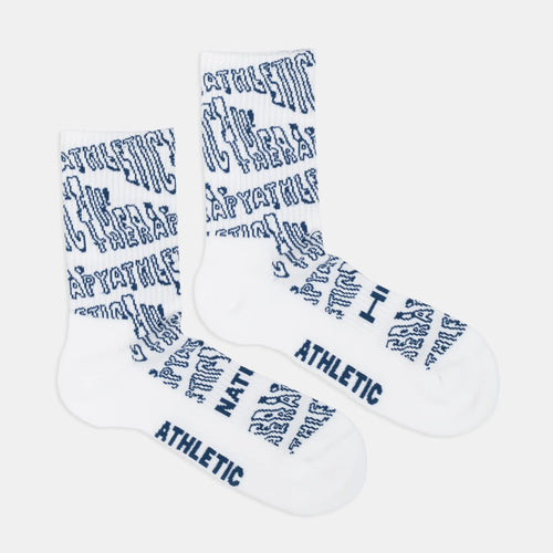 ATHLETIC THERAPY white tennis socks – organic cotton, unisex, one size 37–43