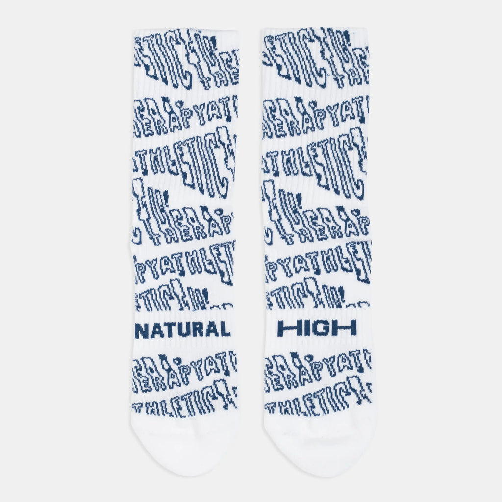 ATHLETIC THERAPY white tennis socks – organic cotton, unisex, one size 37–43