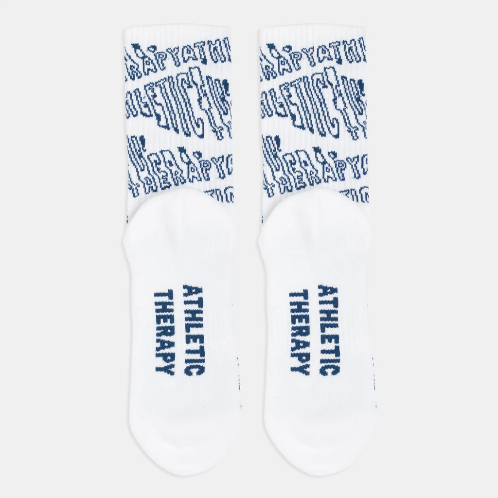 ATHLETIC THERAPY white tennis socks – organic cotton, unisex, one size 37–43