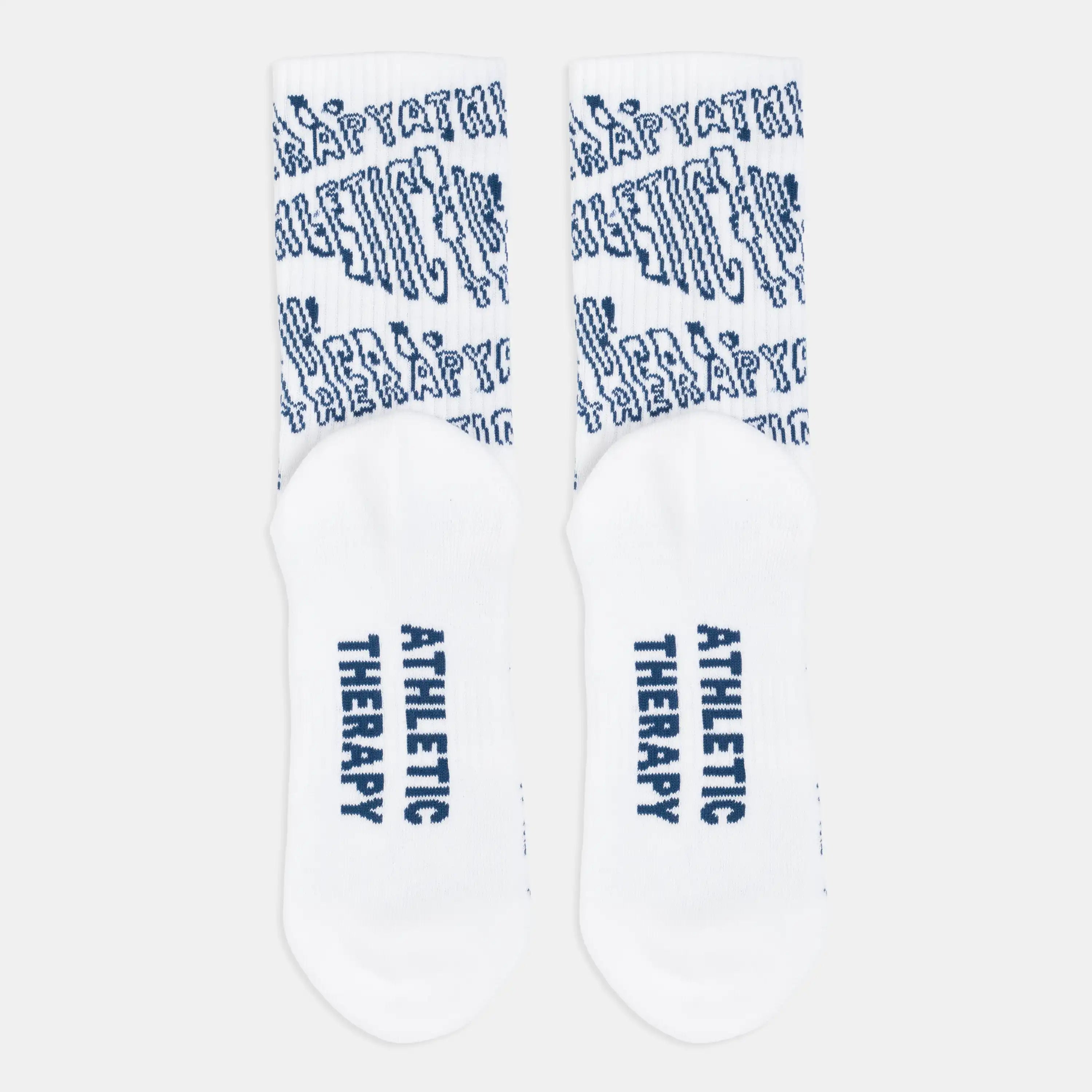 ATHLETIC THERAPY white tennis socks – organic cotton, unisex, one size 37–43